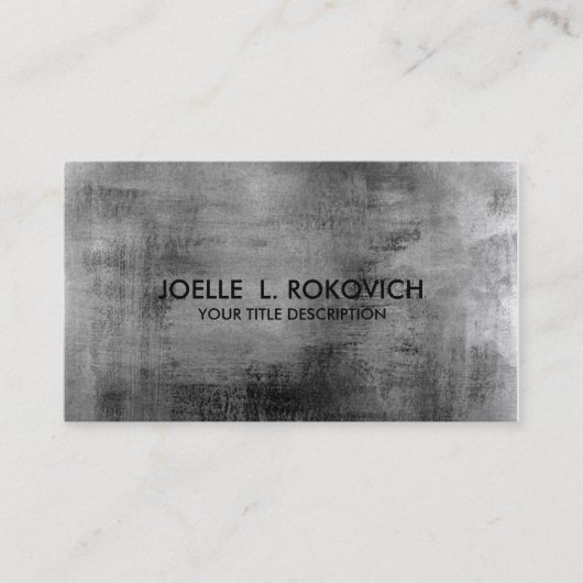  vervormd zwart grijs pastel visitekaartje (Voorkant)