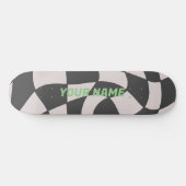 Vervormd zwart-wit toetsenbord persoonlijk skateboard (Horizontaal)