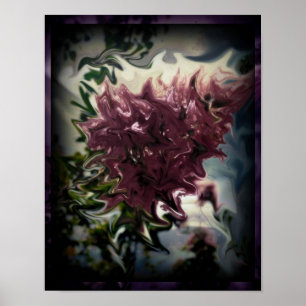 Vervormde bloem poster