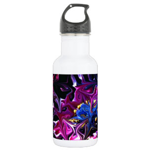 Vervormde bloemen Kunst Waterfles