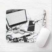 Vervormde elektrische vioolmousepad muismat (Met muis)