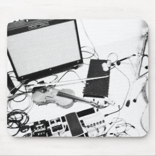 Vervormde elektrische vioolmousepad muismat