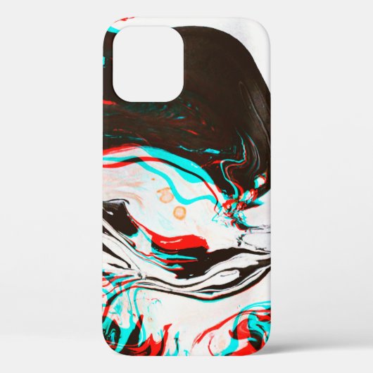 Vervormde en glitsstructuur van gemarmerd inktsurf Case-Mate iPhone case (Achterkant)