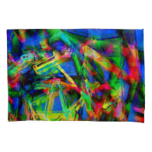 Vervormde gekleurde vierkanten, groene kleurrijke 