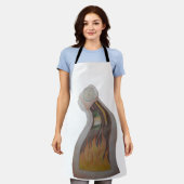 Vervormde klok in brand schort (Gedragen)