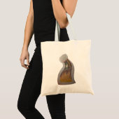 Vervormde klok in brand tote bag (Voorkant (product))
