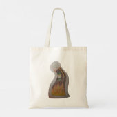 Vervormde klok in brand tote bag (Achterkant)