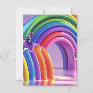 Vervormde Regenbogen Briefkaart