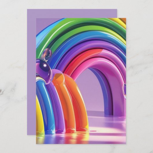 Vervormde regenbogen kaart (Voorkant / Achterkant)