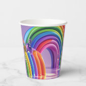 Vervormde regenbogen papieren bekers (Achterkant)