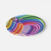 Vervormde regenbogen papieren bordje (Gekanteld)