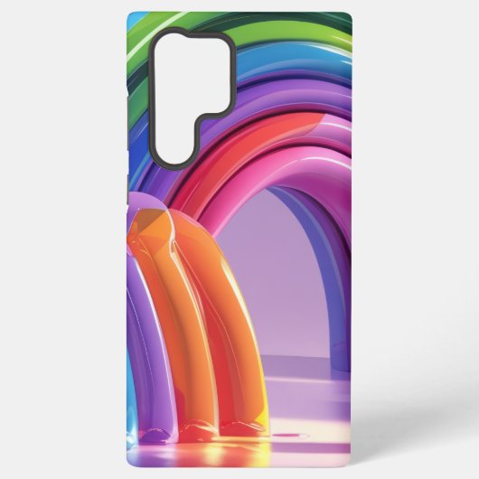 Vervormde Regenbogen Samsung Galaxy Hoesje (Achterkant)