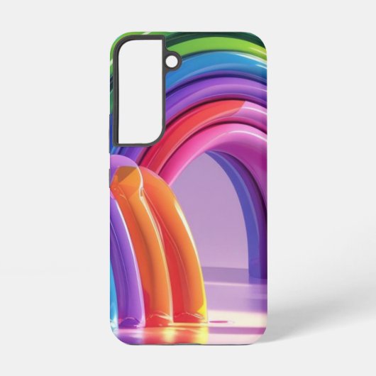 Vervormde Regenbogen Samsung Galaxy Hoesje (Achterkant)