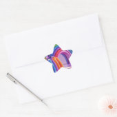 Vervormde Regenbogen Ster Sticker (Envelop)