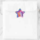 Vervormde Regenbogen Ster Sticker (Tas)