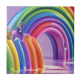 Vervormde regenbogen tegeltje