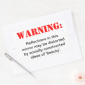 Vervormde schoonheid rechthoekige sticker (Envelop)