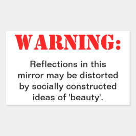 Vervormde schoonheid rechthoekige sticker