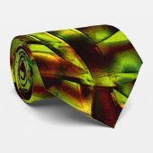 Vervormde stropdassen van verbrande groene linten (Opgerold)