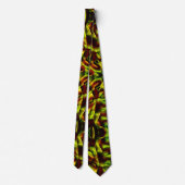 Vervormde stropdassen van verbrande groene linten (Achterkant)