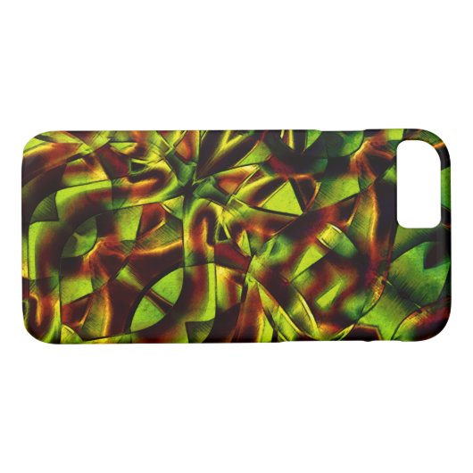 Vervormde stropdassen van verbrande groene linten Case-Mate iPhone case (Achterkant (Horizontaal))