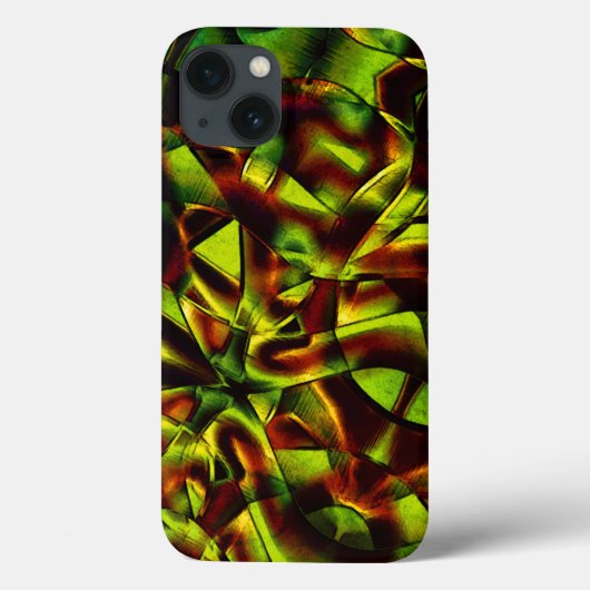 Vervormde stropdassen van verbrande groene linten Case-Mate iPhone case (Achterkant)