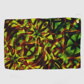 Vervormde stropdassen van verbrande groene linten golfhanddoek (Horizontaal)