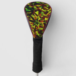 Vervormde stropdassen van verbrande groene linten golfheadcover