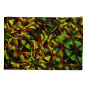 Vervormde stropdassen van verbrande groene linten kussensloop (Achterkant-Links)