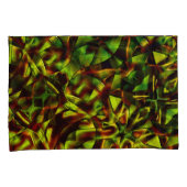 Vervormde stropdassen van verbrande groene linten kussensloop (Voorkant-Rechts)