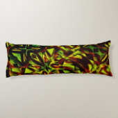 Vervormde stropdassen van verbrande groene linten lichaamskussen (Achterkant)