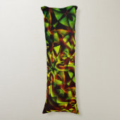 Vervormde stropdassen van verbrande groene linten lichaamskussen (Voorkant Verticaal)