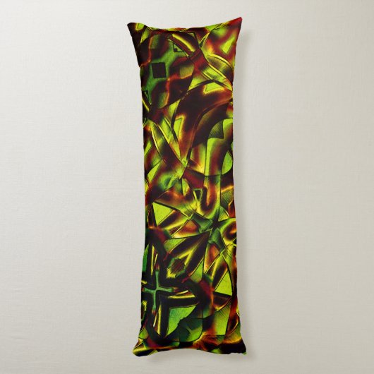Vervormde stropdassen van verbrande groene linten lichaamskussen (Achterkant (Verticaal))