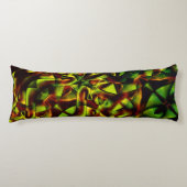 Vervormde stropdassen van verbrande groene linten lichaamskussen (Voorkant)