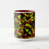 Vervormde stropdassen van verbrande groene linten mok (Midden)