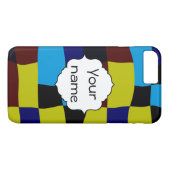 Vervormde vierkanten in retro kleuren Case-Mate iPhone case (Achterkant (Horizontaal))