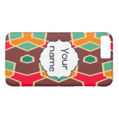 Vervormde vormen in retro-kleuren patroon Case-Mate iPhone case (Achterkant (Horizontaal))