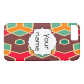 Vervormde vormen in retro-kleuren patroon Case-Mate iPhone case (Achterkant (Horizontaal))