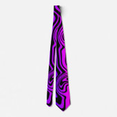 Vervormde zwarte en neonpaarse kleur das (Achterkant)