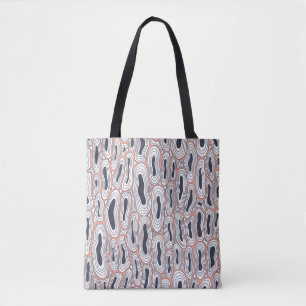 Vervormde zwarte gaten abstract naadloos patroon. tote bag