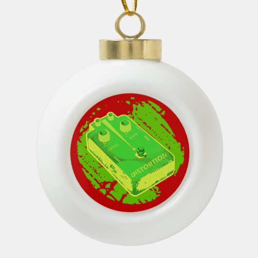 Vervormen! Guitar Distortion Pedal Keramische Bal Ornament (Voorkant)