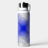 Vervorming draadloos.C01.GBluex4.Zwarte lijnen Waterfles (Achterkant)