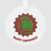 Vervorming kerstkleuren 2 ornament (achterkant)