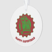 Vervorming kerstkleuren 2 ornament (voorkant)