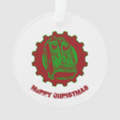 Vervorming kerstkleuren 2 ornament (voorkant)