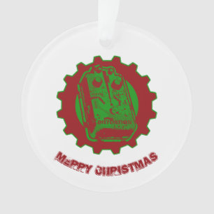 Vervorming kerstkleuren 2 ornament