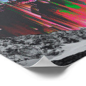 vervorming, scherm, pixels, pixelsortering, glitch poster (Hoek)