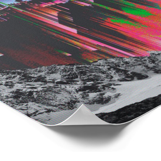 vervorming, scherm, pixels, pixelsortering, glitch poster (Hoek)