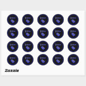 Vervormingsdiagonaal ronde sticker (Vel)