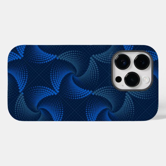 Vervormingstwist patroon DBlue BG Case-Mate iPhone Case (Achterkant (horizontaal))